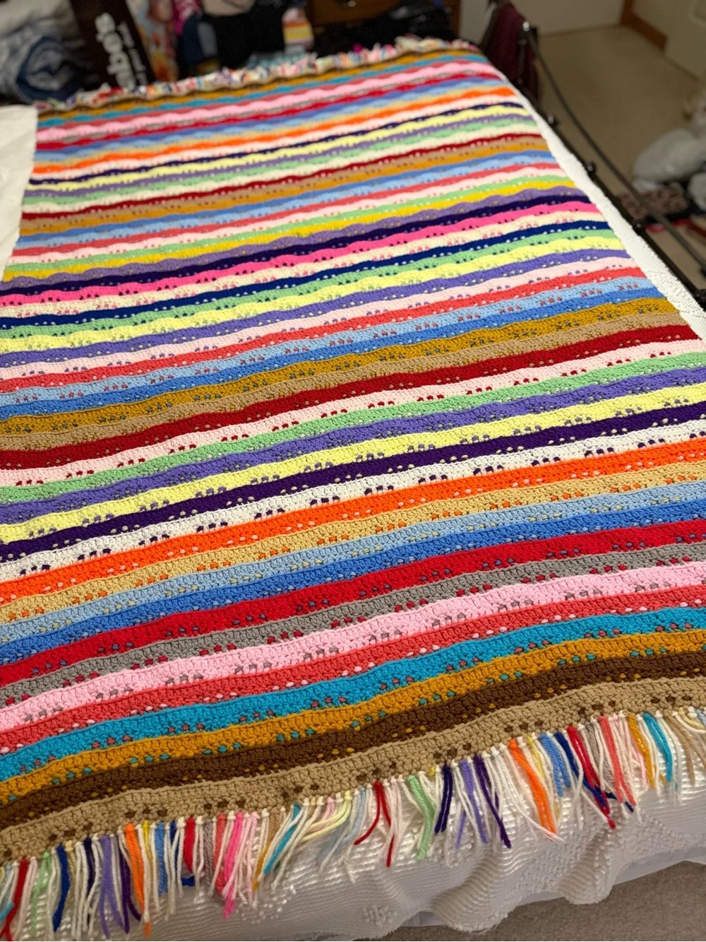 Vintage handmade afghan.